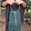 Cherry Macrame fringe Handbag