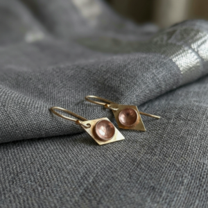 Kaju Katli silver earring