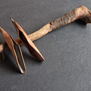 Withered Leaf copper earring