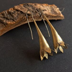 Brass tuberose earring
