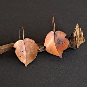 Bougenville leaf earring