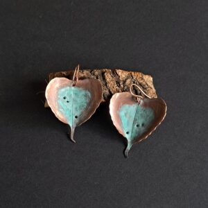 Sacred Fig leaf earring
