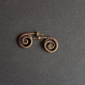 Circle of life hoop stud