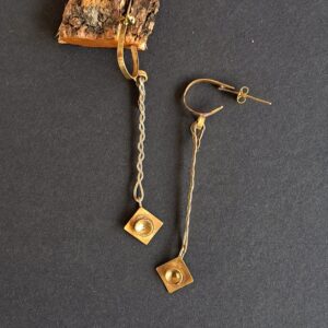 Brass hoop earring